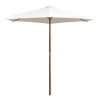 VidaXL Parasol 270x270 cm houten paal crèmewit