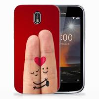Nokia 1 | Sillicone Back Cover | Liefde - Origineel Romantisch Cadeau