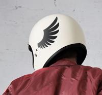 Helm stickers vleugels zwart Helm stickers vleugels zwart