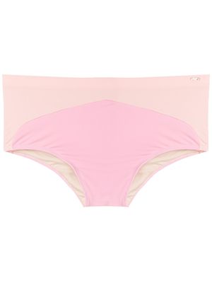 Amir Slama slip de bain à empiècements contrastants - Rose