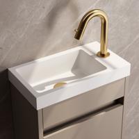 Opbouw Fonteinkraan Brauer Gold Edition Met Gebogen Uitloop Goud Geborsteld PVD Brauer