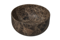 Balmani Bowl waskom Dark Emperador marmer rond Ø 24 cm