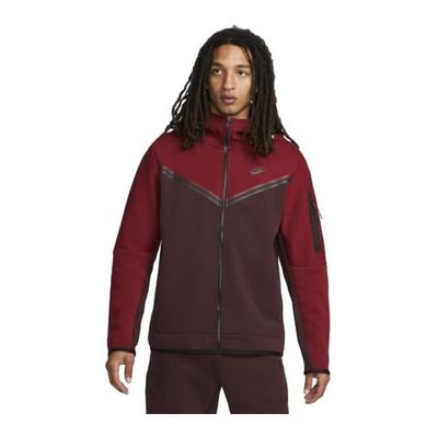 Nike Hoodie NSW Tech Fleece FZ - Bordeaux/Bordeaux/Zwart Nike Hoodie NSW Tech Fleece FZ - Bordeaux/Bordeaux/Zwart