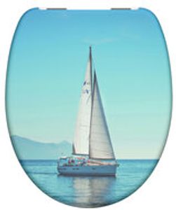 Duroplast WC-bril SAILING met soft-close lange levensduur: extreem onbreekbaar en krasbestendig comfort en functie: geruisloos sluiten dankzij de automatische valrem eenvoudig schoon te maken da