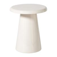 Bijzettafel metaal groot - beige - ø34.5x40.5 cm