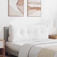 VidaXL Rugkussen wit 120 x 24 x 50 cm stof