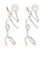 Karl Lagerfeld boucles d'oreilles pendantes K/Signature - Argent