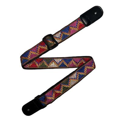 CLXmusic CWUS5-11 Geweven Stoffen Ukulele Band Blauw/Rood/Roze/Wit (Motief 11)