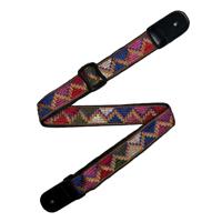 CLXmusic CWUS5-11 Geweven Stoffen Ukulele Band Blauw/Rood/Roze/Wit (Motief 11)