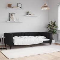 Slaapbank 90x190 cm fluweel zwart