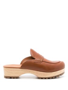 Sarah Chofakian mules Sarah en cuir - Marron