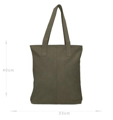 DSTRCT - Shopper kaki Leer
