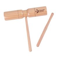 Classic World houten toonblok met handvat en stok