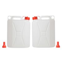 2x stuks voedselgeschikte jerrycan/watertank 10 liter