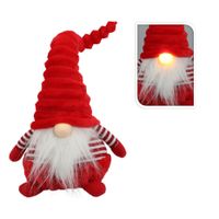 Pluche gnome/dwerg - decoratie pop/knuffel - 44 cm -met verlichte neus