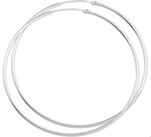 TFT Oorringen zilver ronde buis 1.5 mm x 62 mm