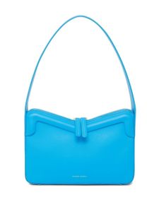 Mansur Gavriel sac porté épaule en cuir à logo imprimé - Bleu