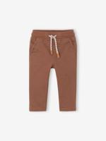 Gevoerd twill broekje jongensbaby pecannoot