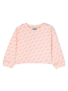 Kenzo Kids sweat en coton à logo imprimé - Rose