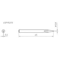 Weller 4SPI15213-1 Soldeerpunt Naaldvorm Grootte soldeerpunt 0.8 mm Inhoud: 1 stuk(s) - thumbnail