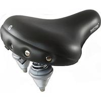 Selle Comfort Classic Retro XL Fietszadel Zwart - thumbnail