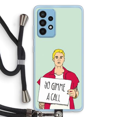 Gimme a call: Samsung Galaxy A52 Transparant Hoesje met koord