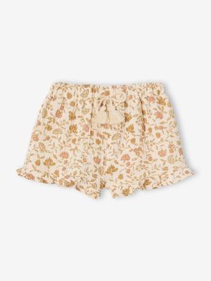 Kort van katoenen gaas voor baby's ecru