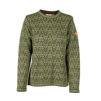 Fjällräven Dames trui Snow Round Neck Sweater W, deep forest, Maat: XS
