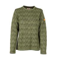Fjällräven Dames trui Snow Round Neck Sweater W, deep forest, Maat: XS