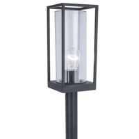 Staande lamp glas &apos;Flair&apos; E27 fitting vierkant tuinpadverlichting 75 cm - thumbnail
