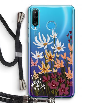 Painted wildflowers: Huawei P30 Lite Transparant Hoesje met koord