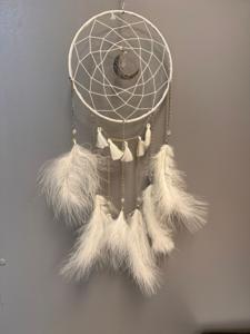 Witte Dromenvanger met Halve Maan Bedel - Home & Living - Spiritueelboek.nl