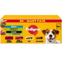Pedigree Adult Mix Selectie in saus multipack natvoer hond maaltijdzakjes 1 verpakking (80 x 100 g)
