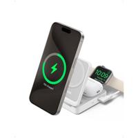 Anker MagGo Magnetic Wireless Charger 15W Foldable 3-in-1 with Charger Bundle EU Plug Oplader Wit