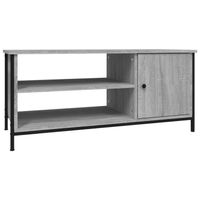 The Living Store TV-meubel - Grijs Sonoma Eiken - 100 x 40 x 45 cm - Opbergruimte - Stevig Blad