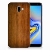 Samsung Galaxy J6 Plus (2018) | Bumper Hoesje | Donker Hout