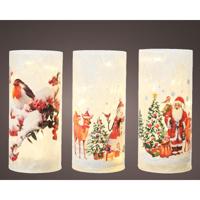 Lamp LED met kersttafereel H20cm Lamp LED met kersttafereel H20cm