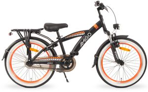 AMIGO Roady 20 Inch 27,5 cm Jongens Terugtraprem Zwart/Oranje