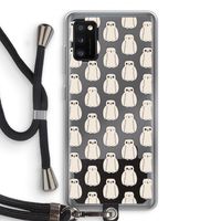 Uilen: Samsung Galaxy A41 Transparant Hoesje met koord