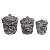 Mandenset DKD Home Decor Rotan Boho (51 x 51 x 65 cm)
