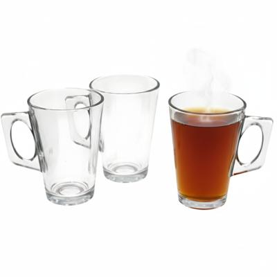 Gerimport Thee bekers / mokken - 3x stuks - glas - 255 ml