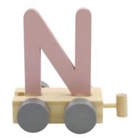 JeP kids houten treinletter N-roze
