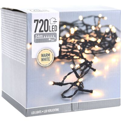 Kerstverlichting - warm wit - 720 leds - 5400 cm - groen snoer Kerstverlichting - warm wit - 720 leds - 5400 cm - groen snoer