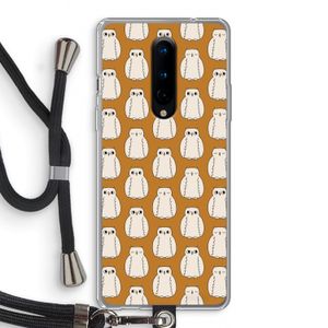 Uilen: OnePlus 8 Transparant Hoesje met koord