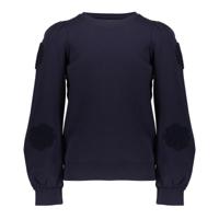 Geisha winter sweater meisjes - navy - bloemen op mouw Geisha winter sweater meisjes - navy - bloemen op mouw
