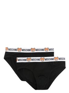 Moschino boxer en coton mélangé à logo imprimé - Noir