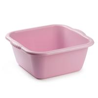 Plasticforte teiltje/afwasbak - vierkant - kunststof - 10 liter - 36 x 34 x 15 cm - Oud roze