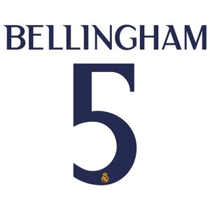 Bellingham 5 (Officiële Real Madrid Bedrukking 2023-2024)
