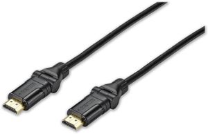 SpeaKa Professional SP-9510016 HDMI-kabel HDMI Aansluitkabel HDMI-A-stekker, HDMI-A-stekker 3.00 m Zwart Geschikt voor HDMI