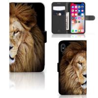 Apple iPhone Xs Max | Telefoonhoesje | Met pasjeshouder | Leeuw